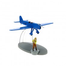 Het blauwe racevliegtuig