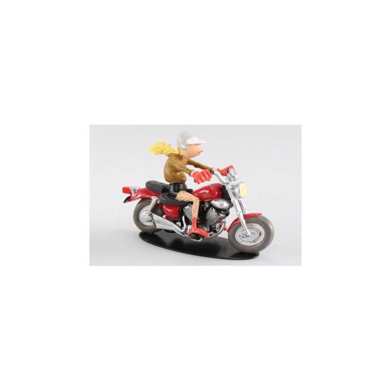 FIGURINE JOE BAR team 2 & moto Jean Manchzeck Sur Sa Triumph 650